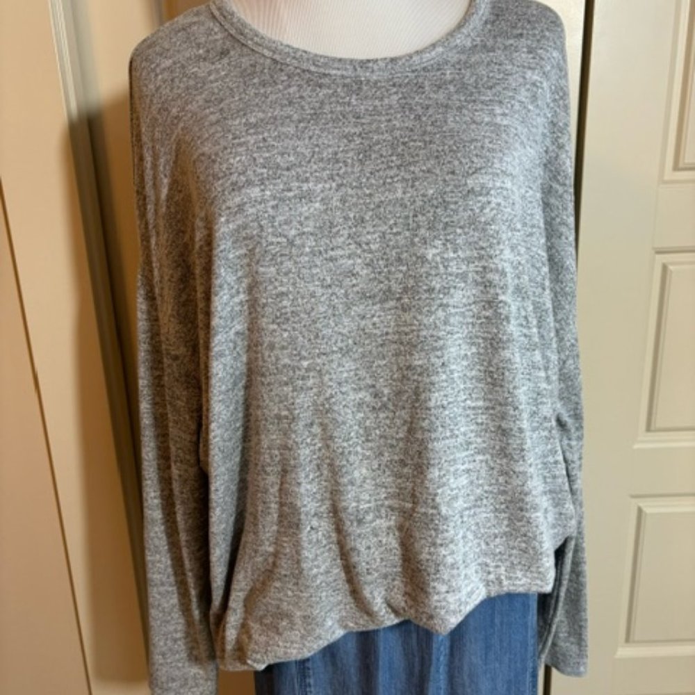 Artizia Wilfred Free sweat top, Gray Sz L, Oversized stretchy